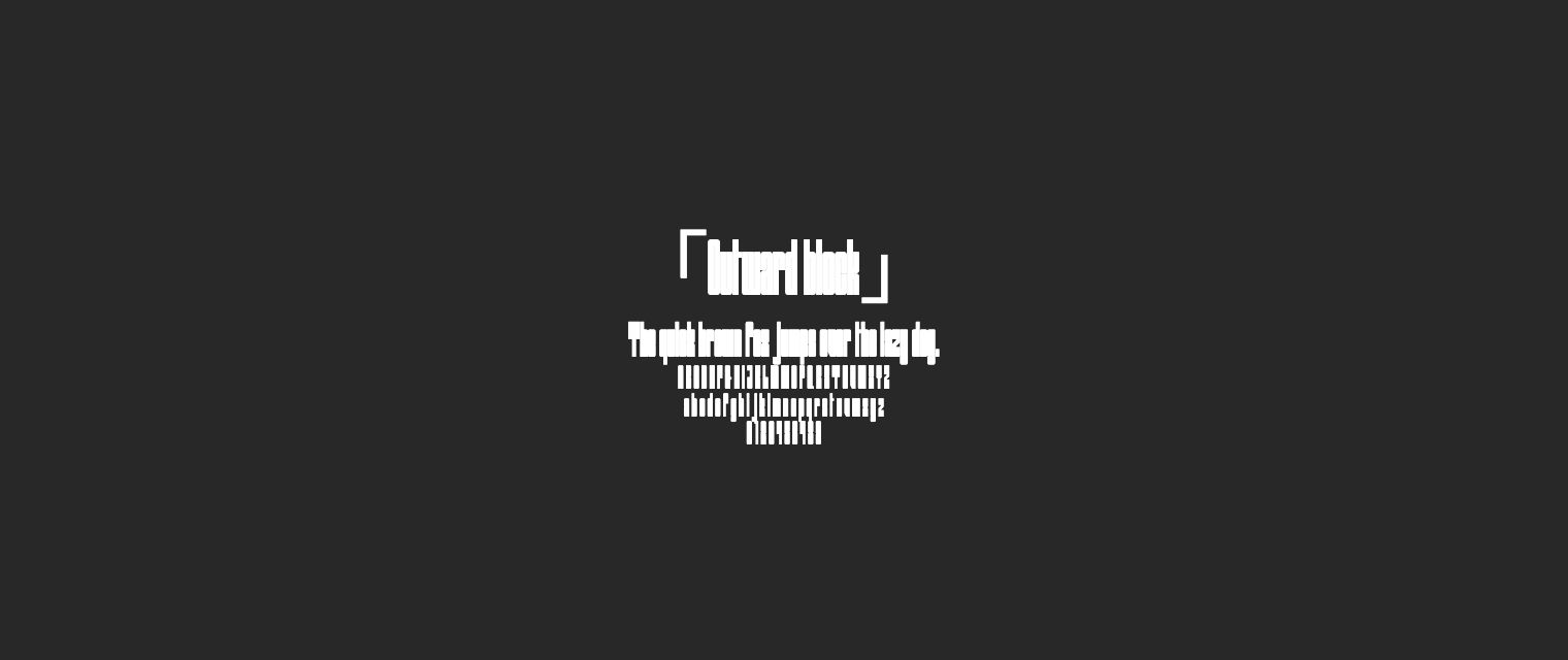 Outward-block字体预览