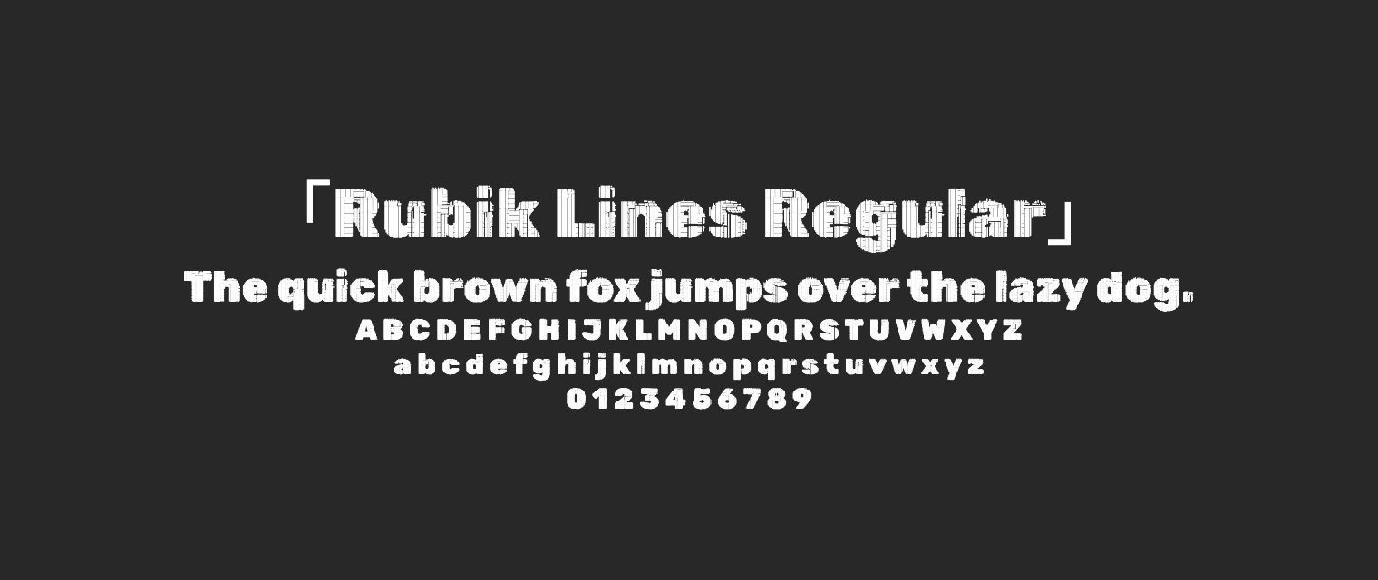 Rubik-Lines-Regular字体预览